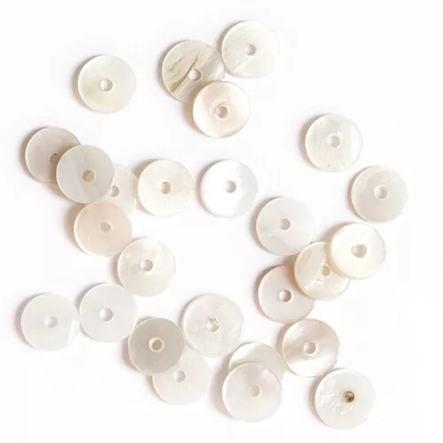 La Petite épicerie Kralendoosje Met 20 Heishi Kralen - 6 Mm - Parelmoer - Afbeelding 4