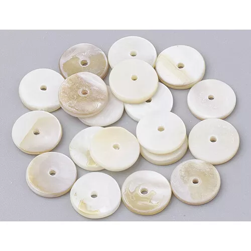 La Petite épicerie Kralendoosje Met 20 Heishi Kralen - 6 Mm - Parelmoer - Afbeelding 3