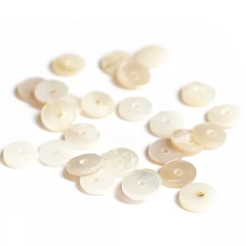 La Petite épicerie Kralendoosje Met 20 Heishi Kralen - 6 Mm - Parelmoer - Afbeelding 2