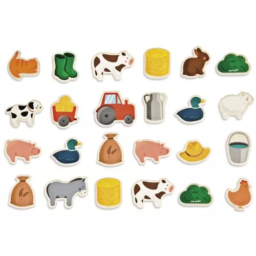 Janod Magneten Boerderij (24st) - Afbeelding 2