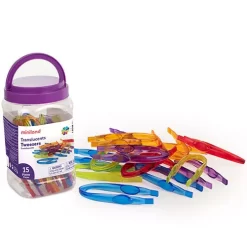 Miniland Transparant Gekleurde Pincet - Assorti