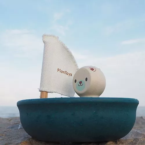 Plan Toys Badspeelgoed Zeilbootje En Ijsbeertje - Afbeelding 3