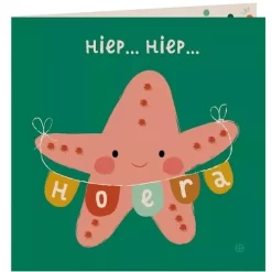 By Bora Verjaardagskaart Met Envelop - Zeester