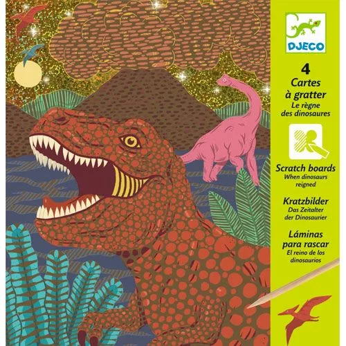 Djeco Kraskaarten Dinosauriërs