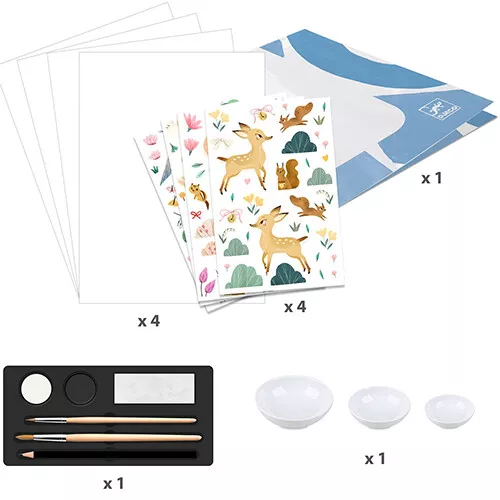 Djeco Schilderset Gewassen Inkt Met Stickers - Afbeelding 4