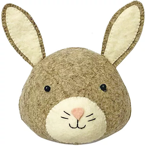 Fiona Walker Dierenkop Grijs Konijn - Mini