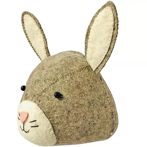 Fiona Walker Dierenkop Grijs Konijn - Mini - Afbeelding 3