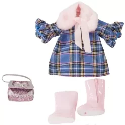 Götz Poppenkledingset Blue Check - Xl