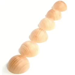 Grapat Houten Halve Ballen - Naturel (6st)