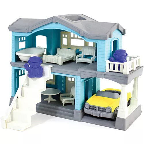 Green Toys Poppenhuis - Blauw - Afbeelding 2