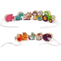 Janod Houten Rijgkralen Boerderij