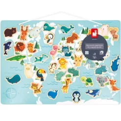 Janod Magneetpuzzel De Wereld Minikids - 40st