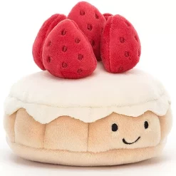 Jellycat Pretty Patisserie Knuffeltaartje Aardbeien - 7 Cm