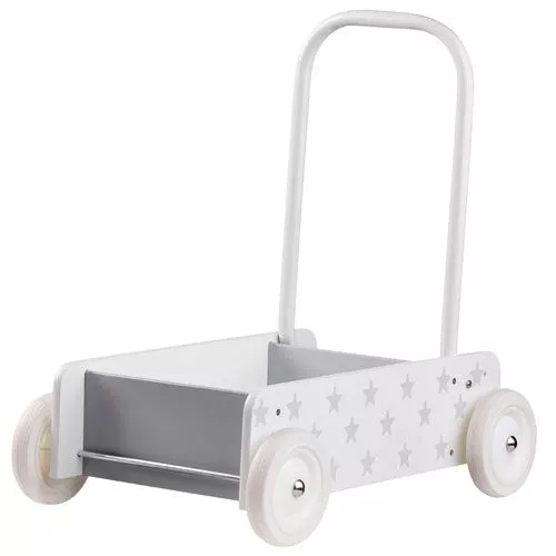 Kids Concept Loopwagen Wit-grijs