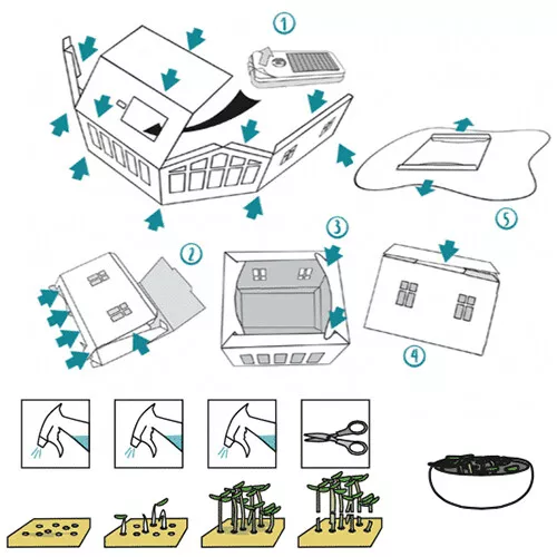 Litogami Bouwpakketje Plantenkas Met Zonnepaneel - Afbeelding 4