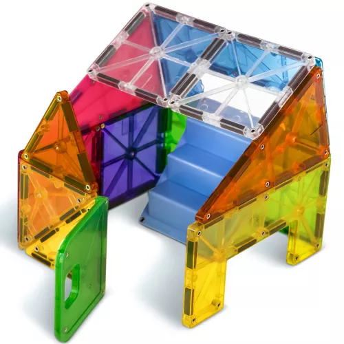 Magna-tiles Magnetische Tegels Clear Colors - House - 28st - Afbeelding 2