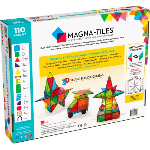 Magna-tiles Magnetische Tegels Metropolis - 110st - Afbeelding 6