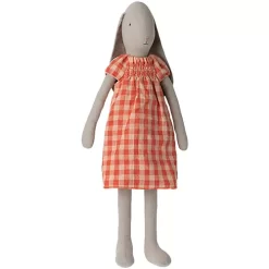 Maileg Knuffelkonijn Geruite Jurk - Maat 5 - 64 Cm