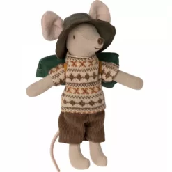 Maileg Knuffelmuis Grote Broer - Backpacker - 13 Cm