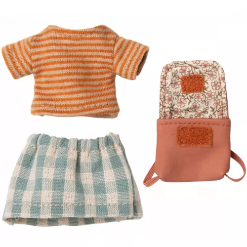 Maileg Knuffelmuis Grote Zus - Driewieler - Old Rose - 13 Cm - Afbeelding 3