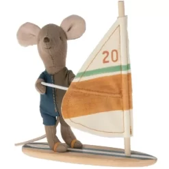 Maileg Knuffelmuis Kleine Broer - Windsurfer - 11 Cm