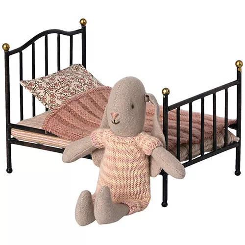 Maileg Vintage Poppenhuisbed Antraciet - My - Afbeelding 4