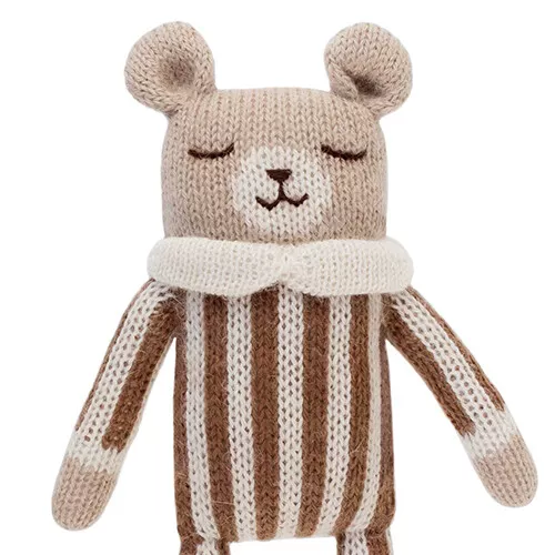 Main Sauvage Knuffelbeer Nut Striped Jumpsuit - 22 Cm - Afbeelding 2