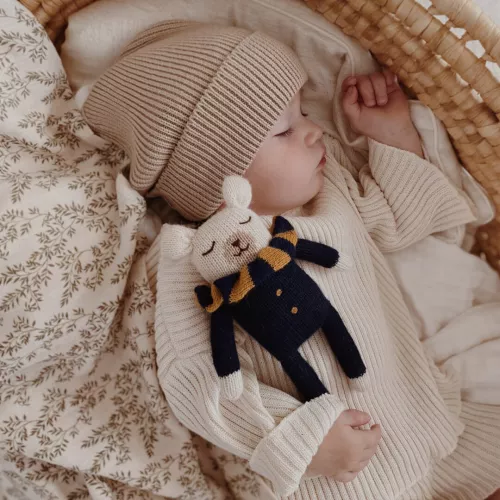 Main Sauvage Knuffelijsbeer Navy Striped Collar - 22 Cm - Afbeelding 4