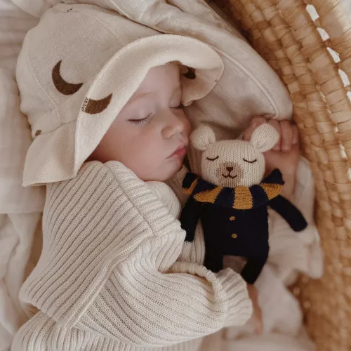 Main Sauvage Knuffelijsbeer Navy Striped Collar - 22 Cm - Afbeelding 2