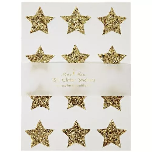 Meri-Meri Meri Meri Stickers Gouden Glittersterren - 120 St