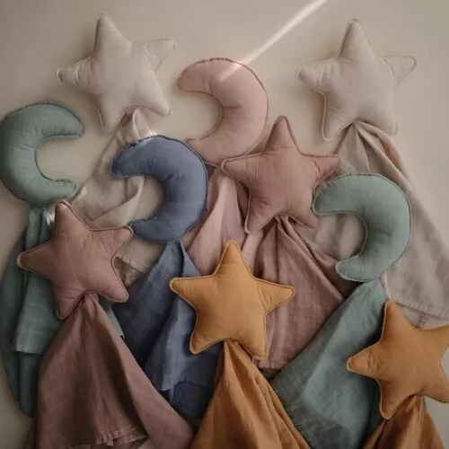 Mushie Knuffeldoek Moon - Blush - Afbeelding 6