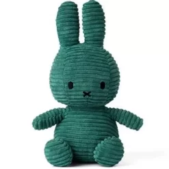 Nijntje-miffy Corduroy Knuffelkonijn 23 Cm - Groen