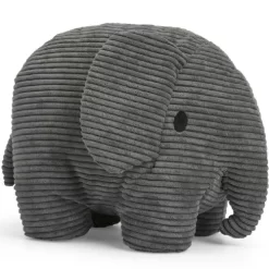 Nijntje-miffy Corduroy Knuffelolifant 33 Cm - Grijs