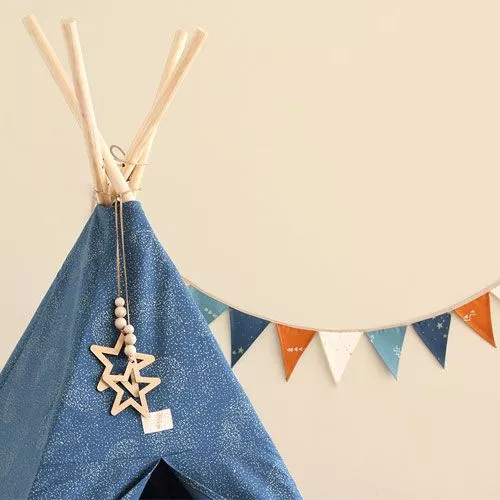 Nobodinoz Tipi Wigwam Phoenix - Gold Bubble Night Blue - Afbeelding 4