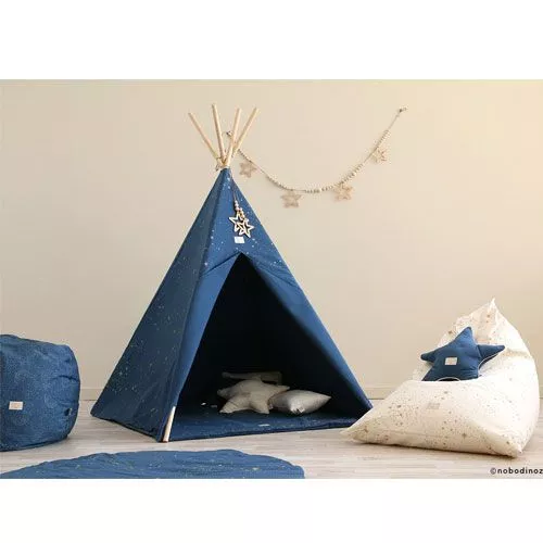 Nobodinoz Tipi Wigwam Phoenix - Gold Bubble Night Blue - Afbeelding 2