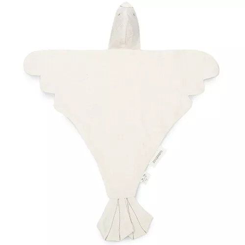 Nobodinoz Knuffeldoek Lin Français - Bird - Off White