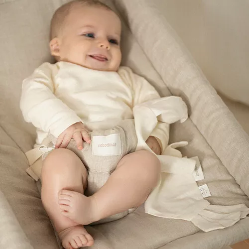 Nobodinoz Knuffeldoek Lin Français - Bird - Off White - Afbeelding 3