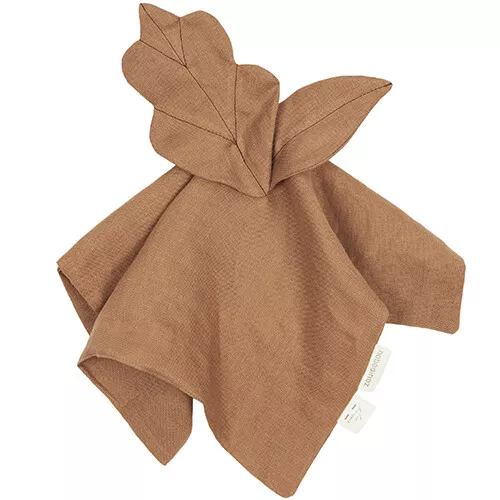 Nobodinoz Knuffeldoek Lin Français - Leaf - Noisette