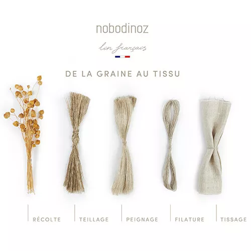Nobodinoz Knuffeldoek Lin Français - Leaf - Noisette - Afbeelding 5