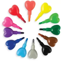 Ooly Stapelbare Krijtjes Hartjes -12st