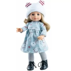 Paola Reina Stapop Soy Tu Emma Winter - Blauw - 42 Cm