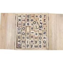 Papoose Toys Letters En Cijfers In Kistje - Groot