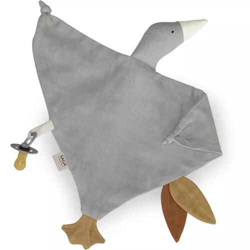Saga Copenhagen Speendoek Gans - Silver Grey