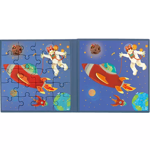 Scratch Europe Magnetisch Puzzelboek Ruimte - 2x20st - Afbeelding 3
