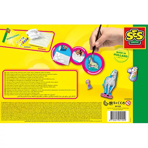 Ses Creative Gips- En Verfpakket - Fantasiepaarden - 14st - Afbeelding 3