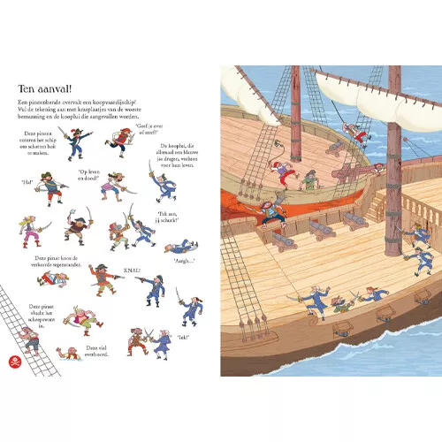 Uitgeverij Usborne Krasplaatjesboek Piraten - Afbeelding 2